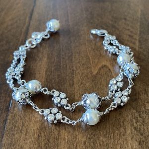 Brighton Silver & Pearl Bracelet